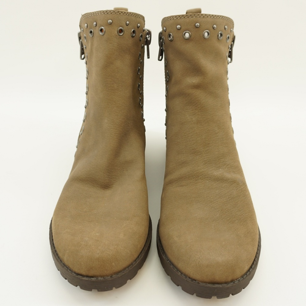 Lucky Brand Grommet Ankle Boot Bootie Taupe 10 - Picture 3 of 8